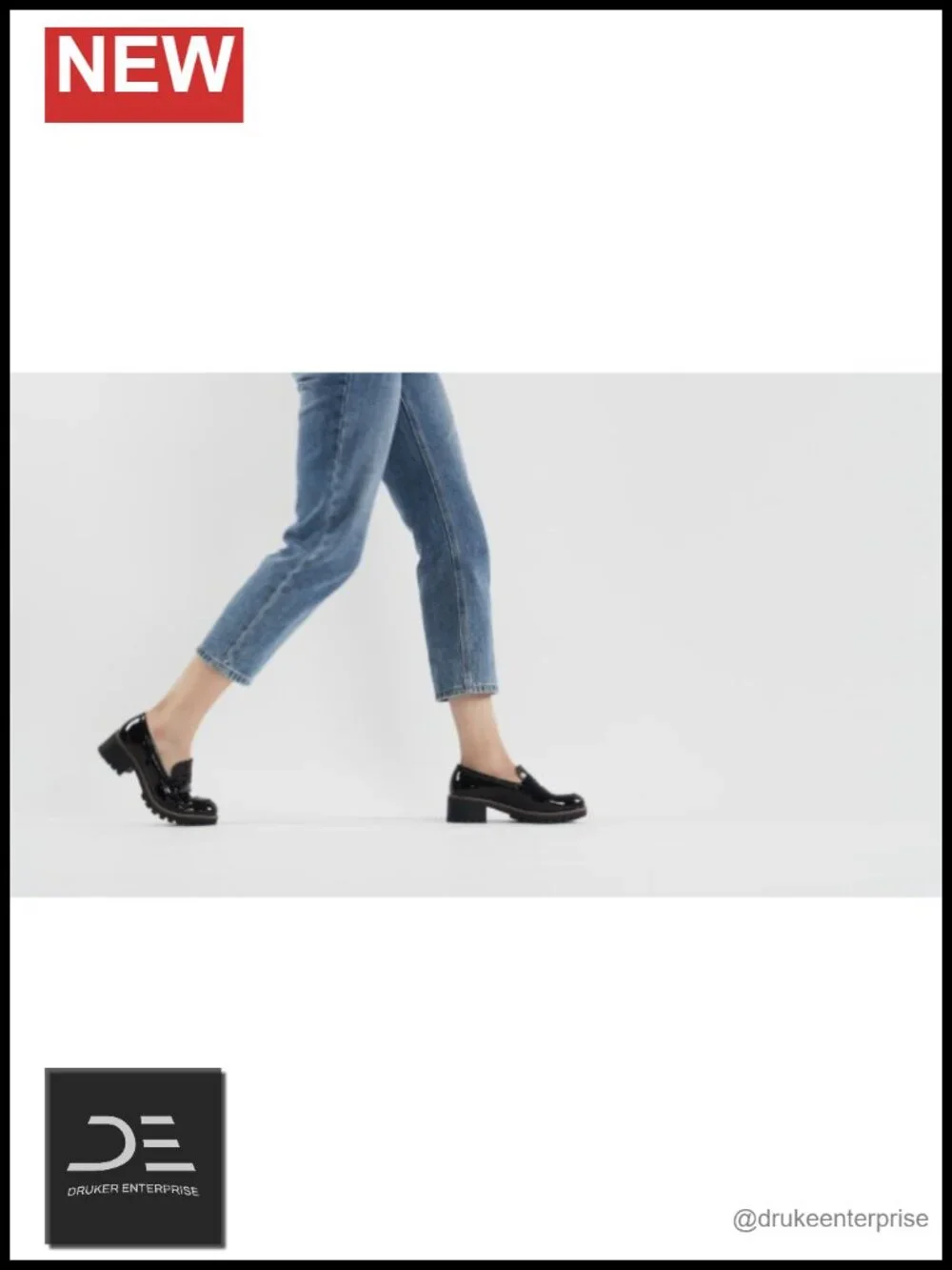 Chunky Heeled Loafers with Platform Slip-On